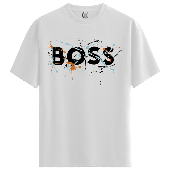 Ink Boss - %100 Pamuklu Erkek Beyaz Tişört - Premium Quality ürün görseli 1