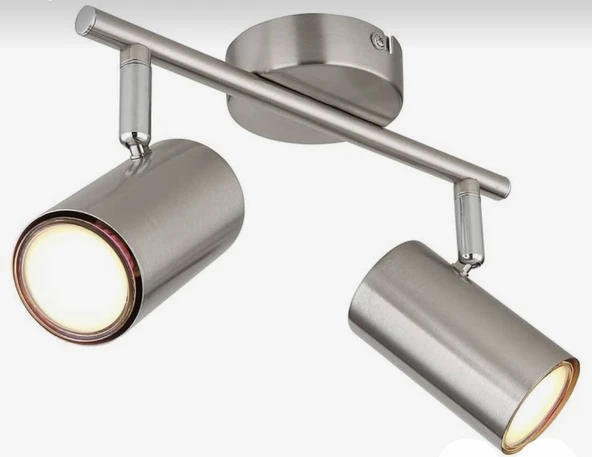Demet habek mylights  gün ışığı LED ampullü paslanmaz inox LED spot ped avize hareketli başlık ürün görseli 1