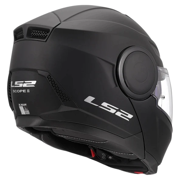 LS2 SCOPE 2 MAT SİYAH ÇENE AÇILIR KASK - Resim 4