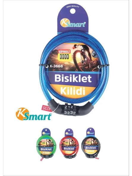 Ksmart Bisiklet Kilidi Kalın Neon Ksmart K-8298 ürün görseli 1