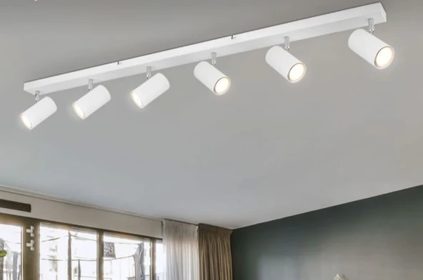 demet habek mylights  120cm metal gövdeli   gün ışığı led ampullü hareketli spor modern led avize  led ürün görseli 1