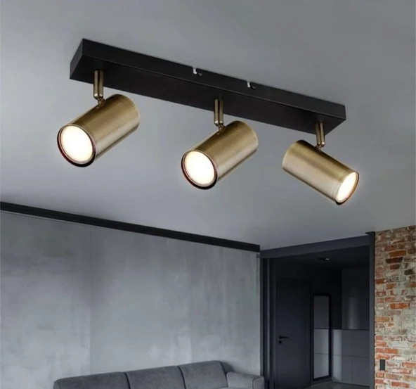 demet habek mylights  led ampüllü üçlü hareketli modern spor led avize ürün görseli 1