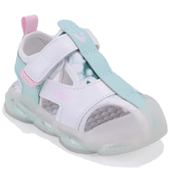 Vicco Live 332B525Y217 Beyaz Ortopedik Günlük Işıklı Kız Çocuk Spor Sandalet ürün görseli 1