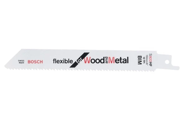 BOSCH S 922 HF Metal-Ahşap Kesimi İçin Tilki Kuyruğu Testere Ucu 150 mm ürün görseli 1