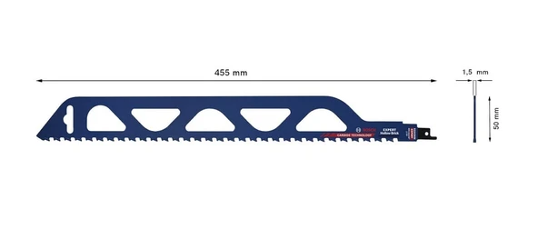 BOSCH S 2243 HM Ytong ve Tuğla Kesimi İçin Tilki Kuyruğu Testeresi 455 mm ürün görseli 1