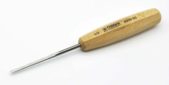NAREX Wood Line Düz Ağız Ahşap Oyma Iskarpelası 3 mm (892003) ürün görseli 1
