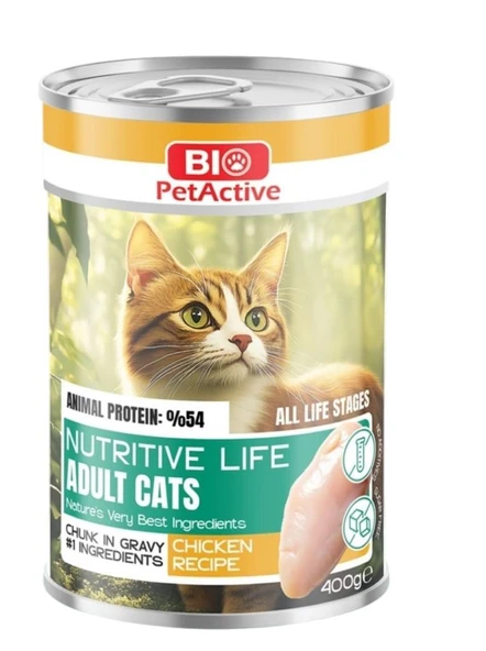 Bio PetActive Nutritive Life Tavuklu Kedi Konservesi 400 Gr ürün görseli 1