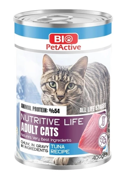 Bio PetActive Nutritive Life Ton Balıklı Kedi Konservesi 400 Gr ürün görseli 1