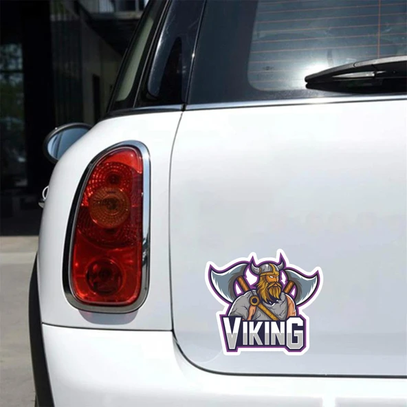 Viking 2 Sticker 10x10 cmRenkli Sticker - Resim 2