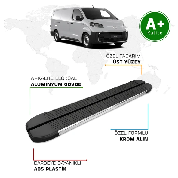 Toyota Proace Cargo Yan Basamak Kısa Şasi 2025 Model ve Sonrası S-Line ürün görseli 1
