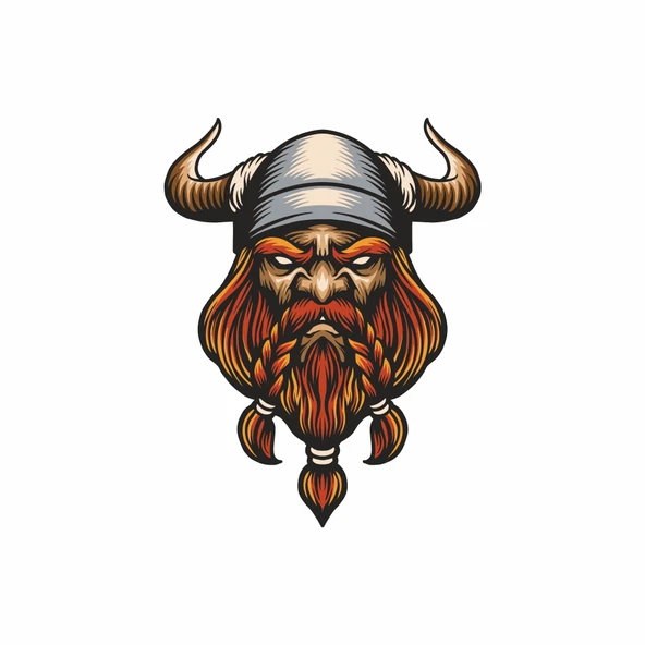 Kızgın Viking Sticker 10x10 cmRenkli Sticker ürün görseli 1