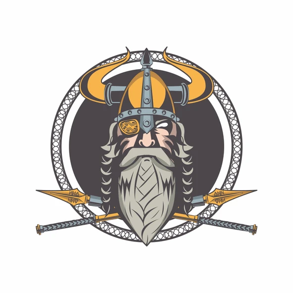 Viking Sticker 10x10 cmRenkli Sticker ürün görseli 1