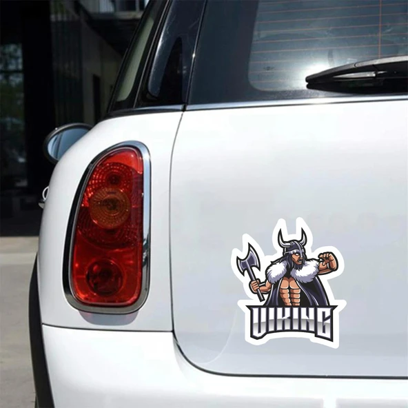 Viking 3 Sticker 10x10 cmRenkli Sticker - Resim 2