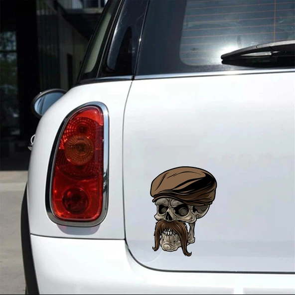 iskelet Sticker 10x10 cmRenkli Sticker - Resim 2