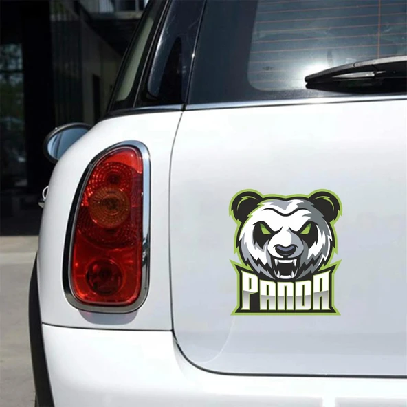 Kızgın Panda Sticker 10x10 cmRenkli Sticker - Resim 2