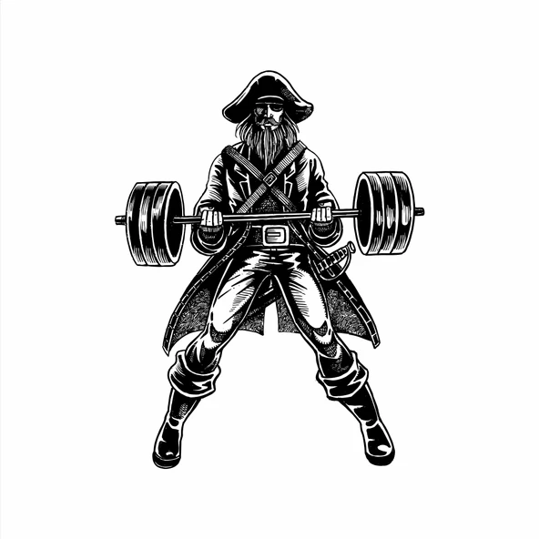 Halter Kaldıran Korsan Sticker 10x10 cmRenkli Sticker ürün görseli 1