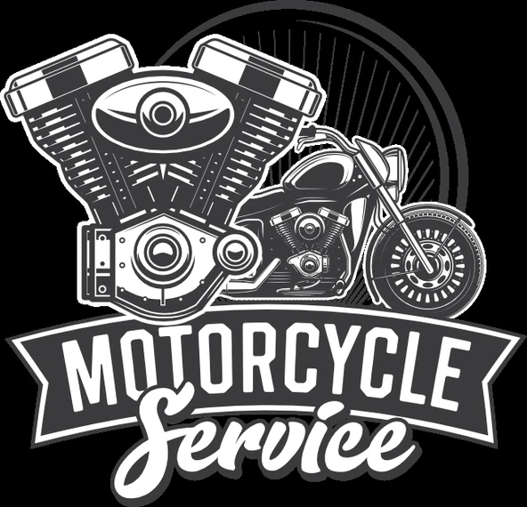 Motorcycle Service Sticker 10x10 cmRenkli Sticker ürün görseli 1