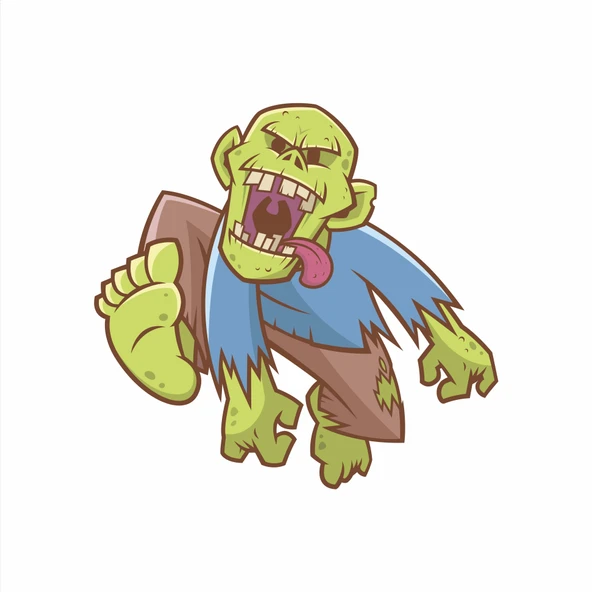 Zombi Sticker 2 10x10 cmRenkli Sticker ürün görseli 1