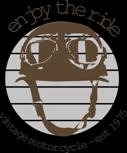 Enjoy The Ride Vintage Sticker 15x2 10x10 cmRenkli Sticker ürün görseli 1