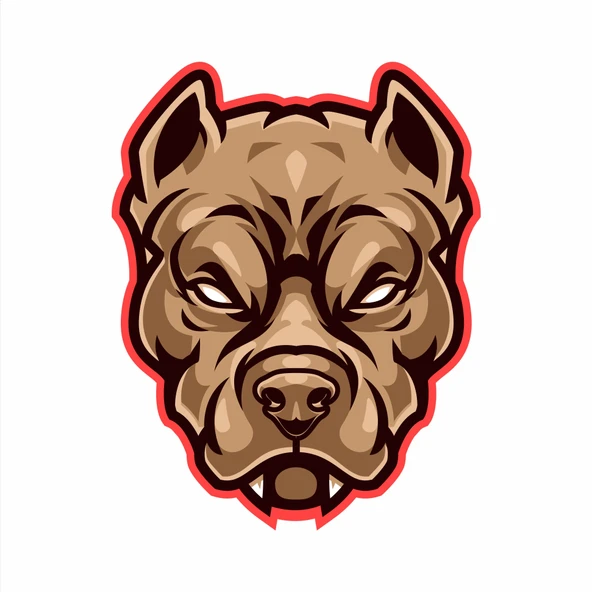 Kızgın Köpek Sticker 10x10 cmRenkli Sticker ürün görseli 1