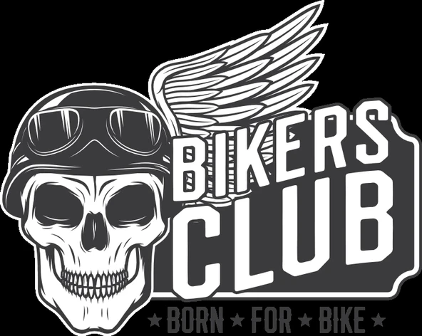 Bikers Club Sticker 10x10 cmRenkli Sticker ürün görseli 1