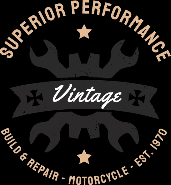 Vintage Superior Montage Motorcycle Sticker 10x10 cmRenkli Sticker ürün görseli 1