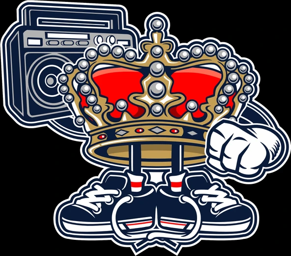 Kral Sticker 10x10 cmRenkli Sticker ürün görseli 1