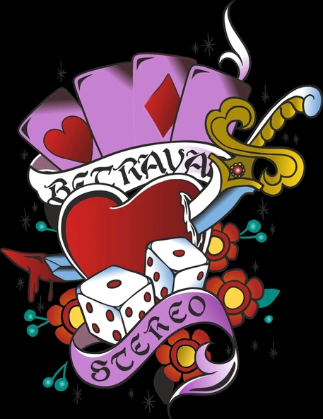 Betrayal Kalp Sticker 10x10 cmRenkli Sticker ürün görseli 1