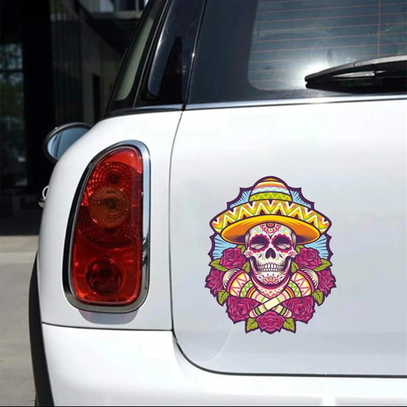 Kurukafa Sticker 4 10x10 cmRenkli Sticker - Resim 2