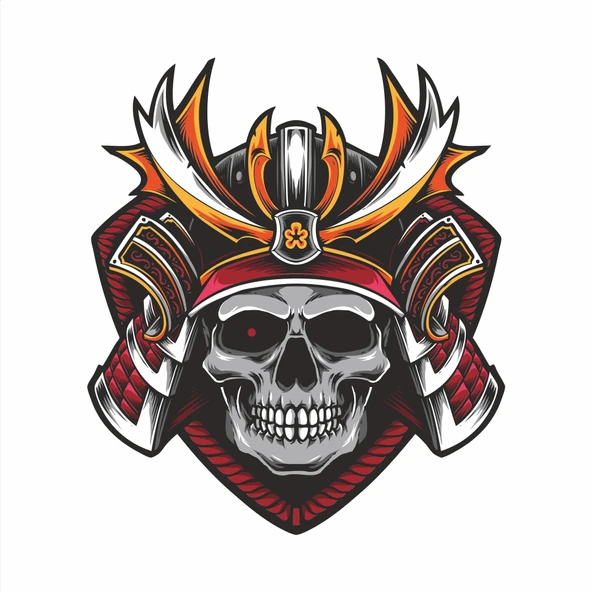 Asker Kurukafa Sticker 10x10 cmRenkli Sticker ürün görseli 1