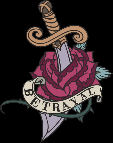 Betrayal Sticker 10x10 cmRenkli Sticker ürün görseli 1
