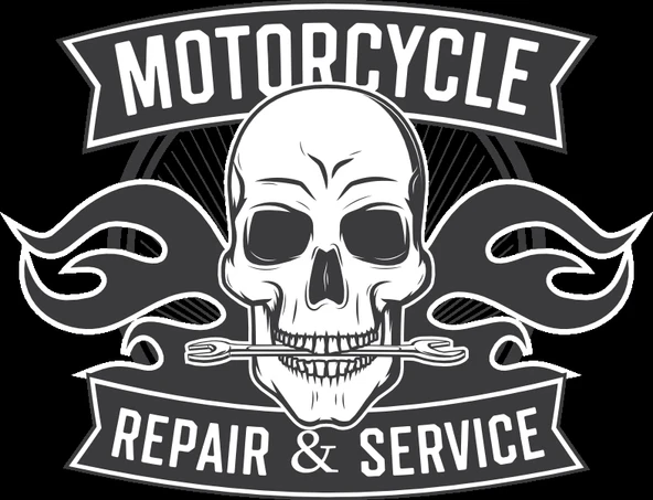 Motorcycle ve Kurukafa Sticker 10x10 cmRenkli Sticker ürün görseli 1
