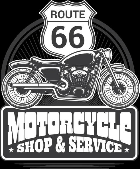Route 66 Motorcycle Sticker 10x10 cmRenkli Sticker ürün görseli 1