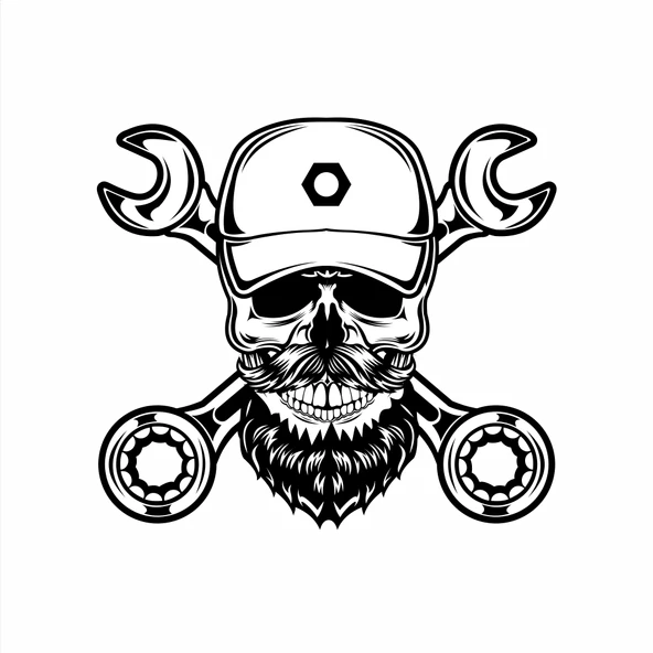 Kurukafa 5 Sticker 10x10 cmRenkli Sticker ürün görseli 1