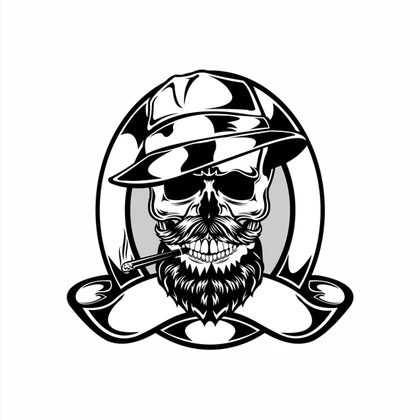 Kurukafa 3 Sticker 10x10 cmRenkli Sticker ürün görseli 1