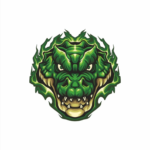 Timsah Sticker 10x10 cmRenkli Sticker ürün görseli 1