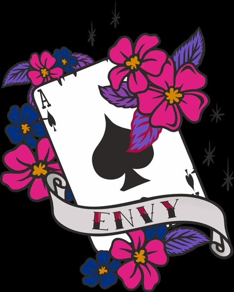 Envy ve Kart Sticker 10x10 cmRenkli Sticker ürün görseli 1
