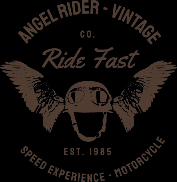 Angel Rider St?cker 10x10 cmRenkli Sticker ürün görseli 1