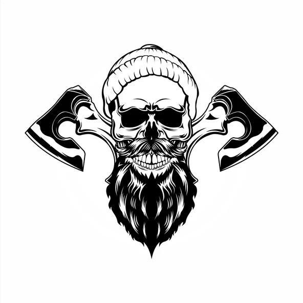 Kurukafa 7 Sticker 10x10 cmRenkli Sticker ürün görseli 1