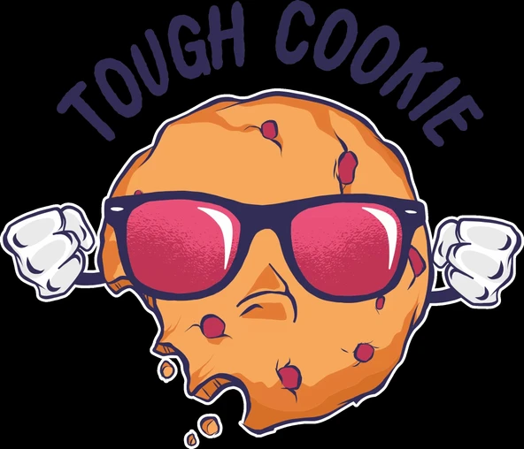 Tough Cookie Sticker 10x10 cmRenkli Sticker ürün görseli 1