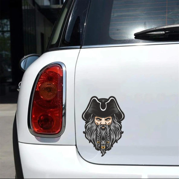 Korsan Sticker 10x10 cmRenkli Sticker - Resim 2