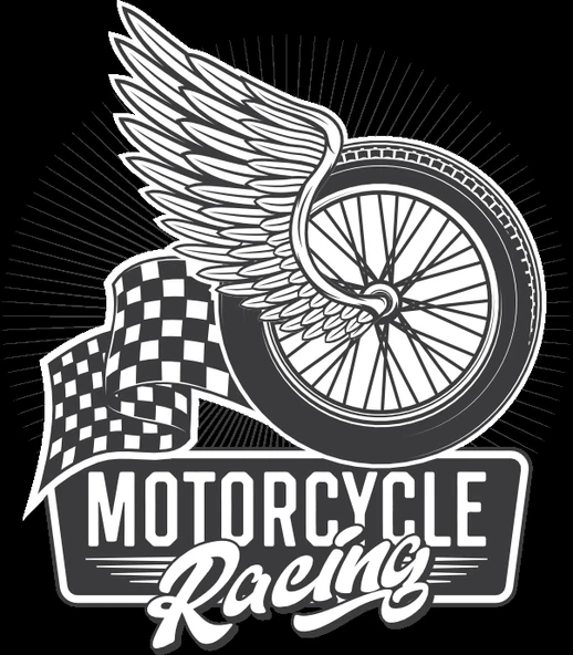 Motorcycle Racing Sticker 10x10 cmRenkli Sticker ürün görseli 1