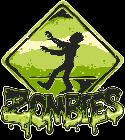 Zombies Sticker 10x10 cmRenkli Sticker ürün görseli 1