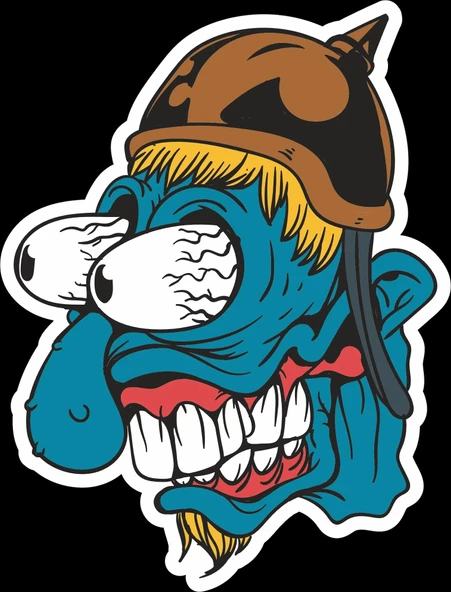 Zombi 9 Sticker 10x10 cmRenkli Sticker ürün görseli 1