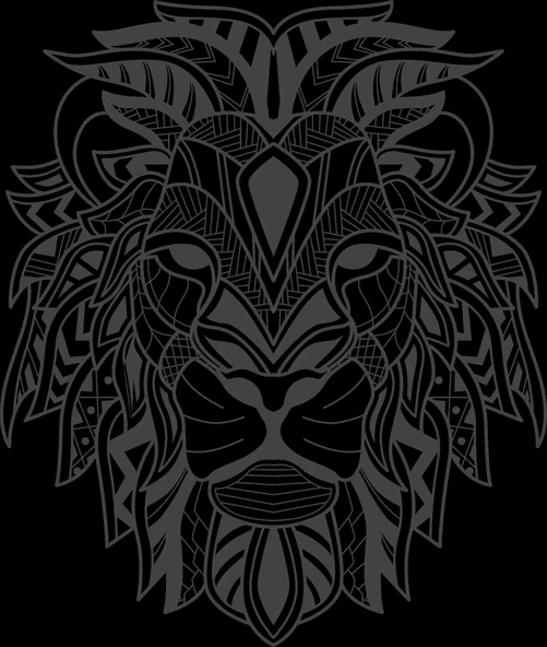 Desenli Aslan Sticker 10x10 cmRenkli Sticker ürün görseli 1