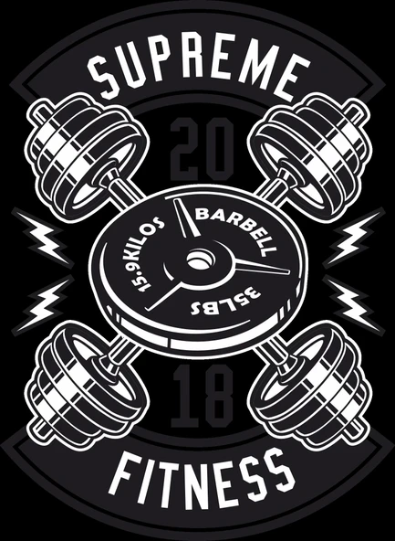 Supreme Fitness Sticker 10x10 cmRenkli Sticker ürün görseli 1
