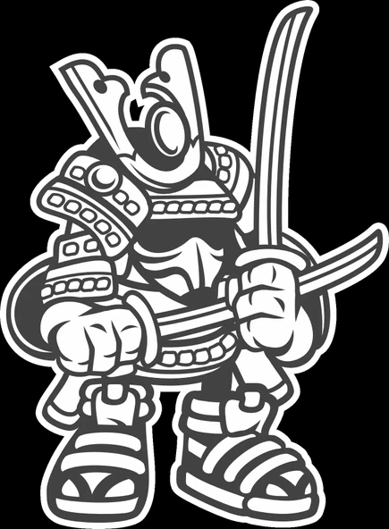 şövalye Sticker 10x10 cmRenkli Sticker ürün görseli 1