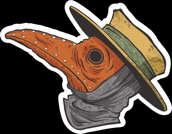Veba Doktoru 2 Sticker 10x10 cmRenkli Sticker ürün görseli 1