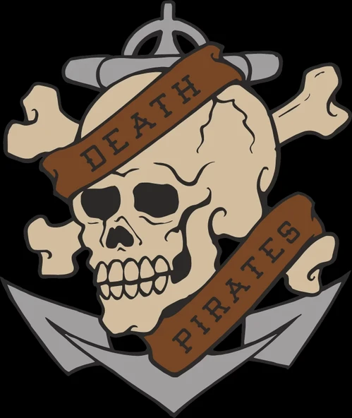 Death Pirate Sticker 10x10 cmRenkli Sticker ürün görseli 1