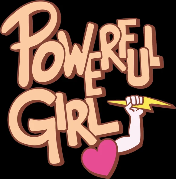 Powerful Girl Sticker 10x10 cmRenkli Sticker ürün görseli 1